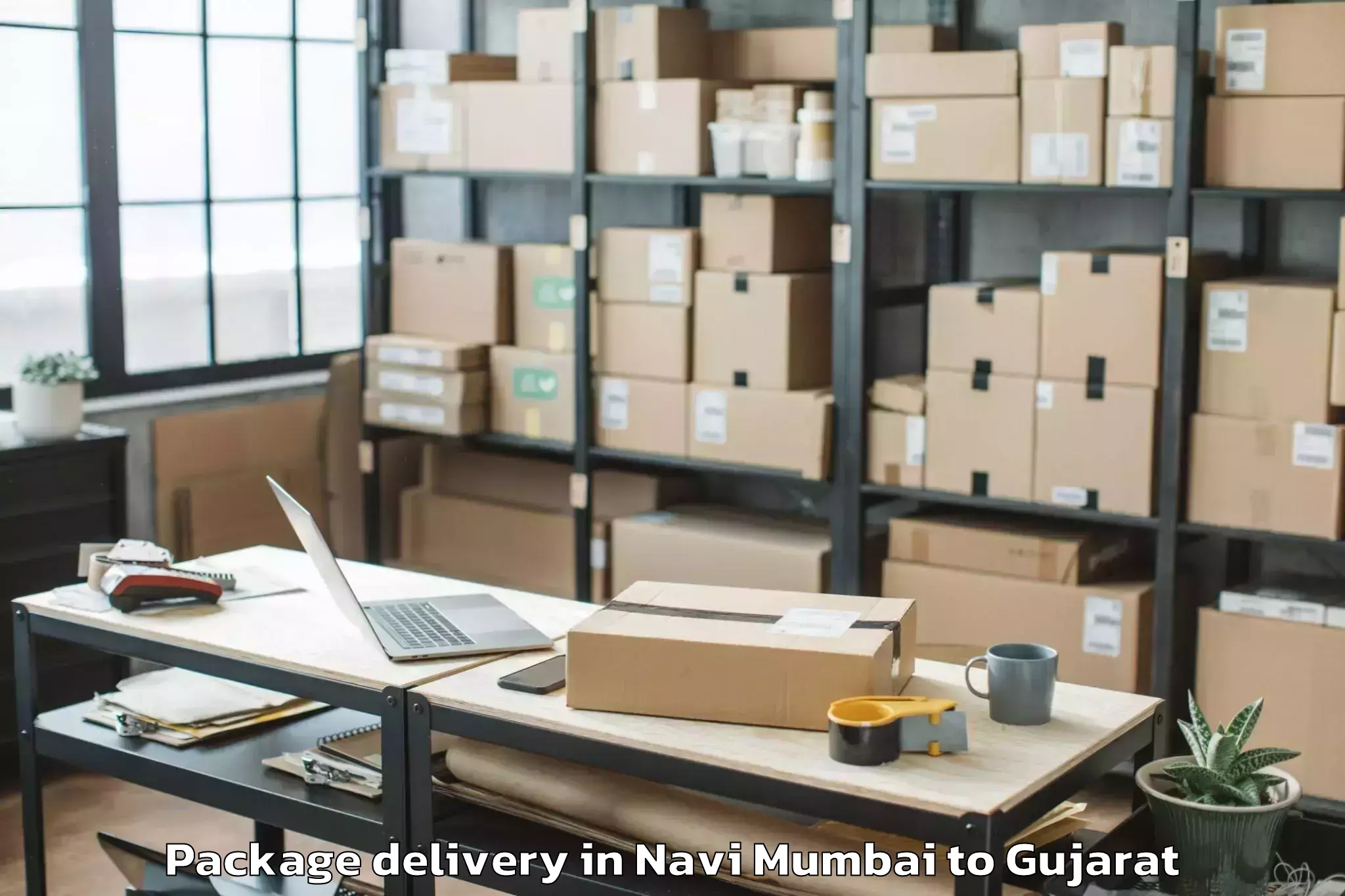 Affordable Navi Mumbai to Ganpat University Mehsana Package Delivery